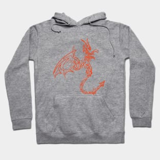 Dragon with a wing silhouette Hoodie